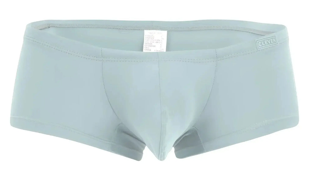 Light blue seamless briefs with subtle clever logo on waistband from clever 229960 3pk australian latin trunks multi-colored