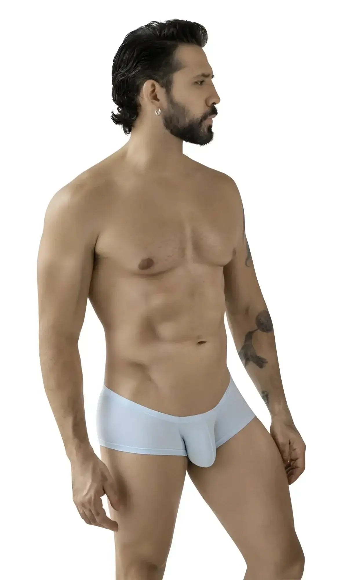Light blue smooth textured men’s briefs with contoured design from clever 229960 3pk australian latin trunks multi-colored