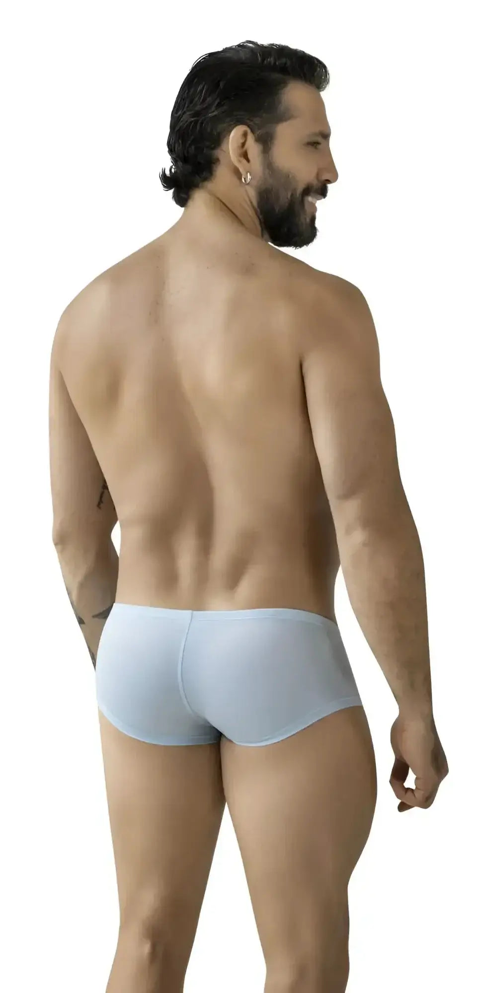 Light blue smooth textured clever 229960 mens briefs with snug fit and subtle seams from multi-colored 3pk trunks