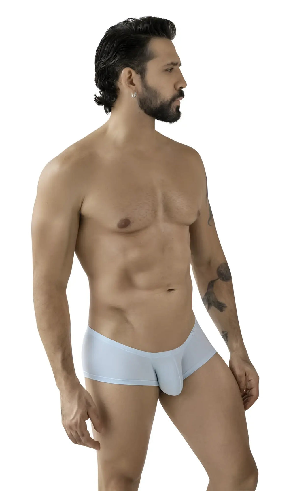 Light blue smooth textured men’s briefs with contoured design from clever 229960 3pk australian latin trunks multi-colored