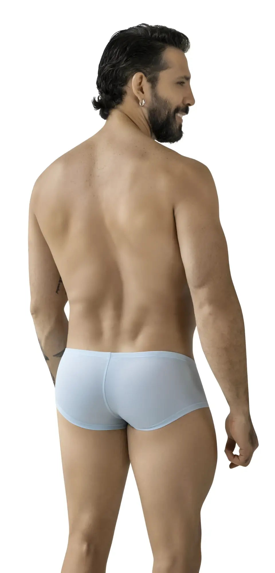 Light blue smooth textured clever 229960 mens briefs with snug fit and subtle seams from multi-colored 3pk trunks