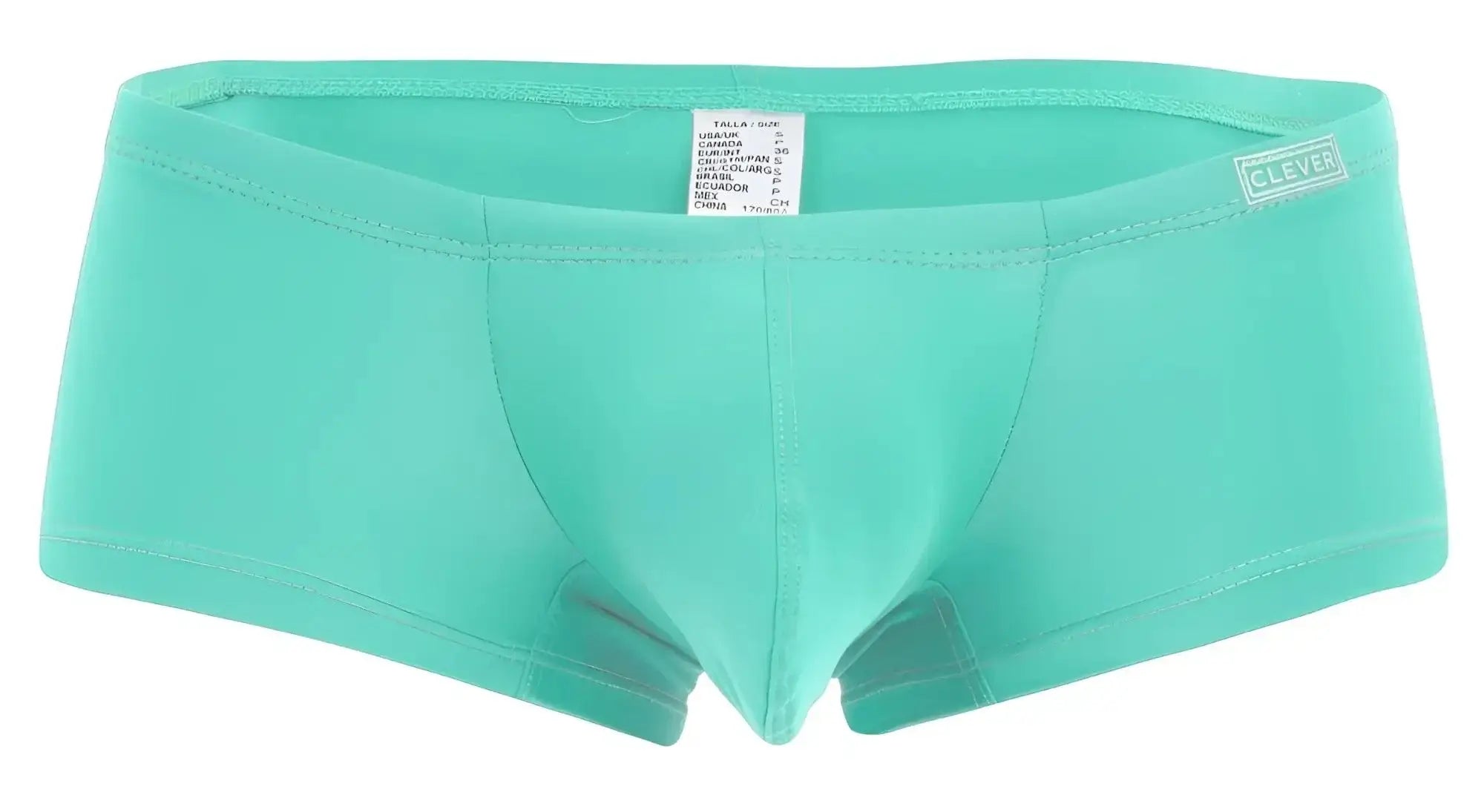 Clever 229961 3pk australian latin trunks men’s turquoise briefs with smooth stretchy fabric and minimalist design