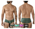Men’s clever 229961 dark green form-fitting seamless briefs from the australian latin trunks multi-colored 3pk set