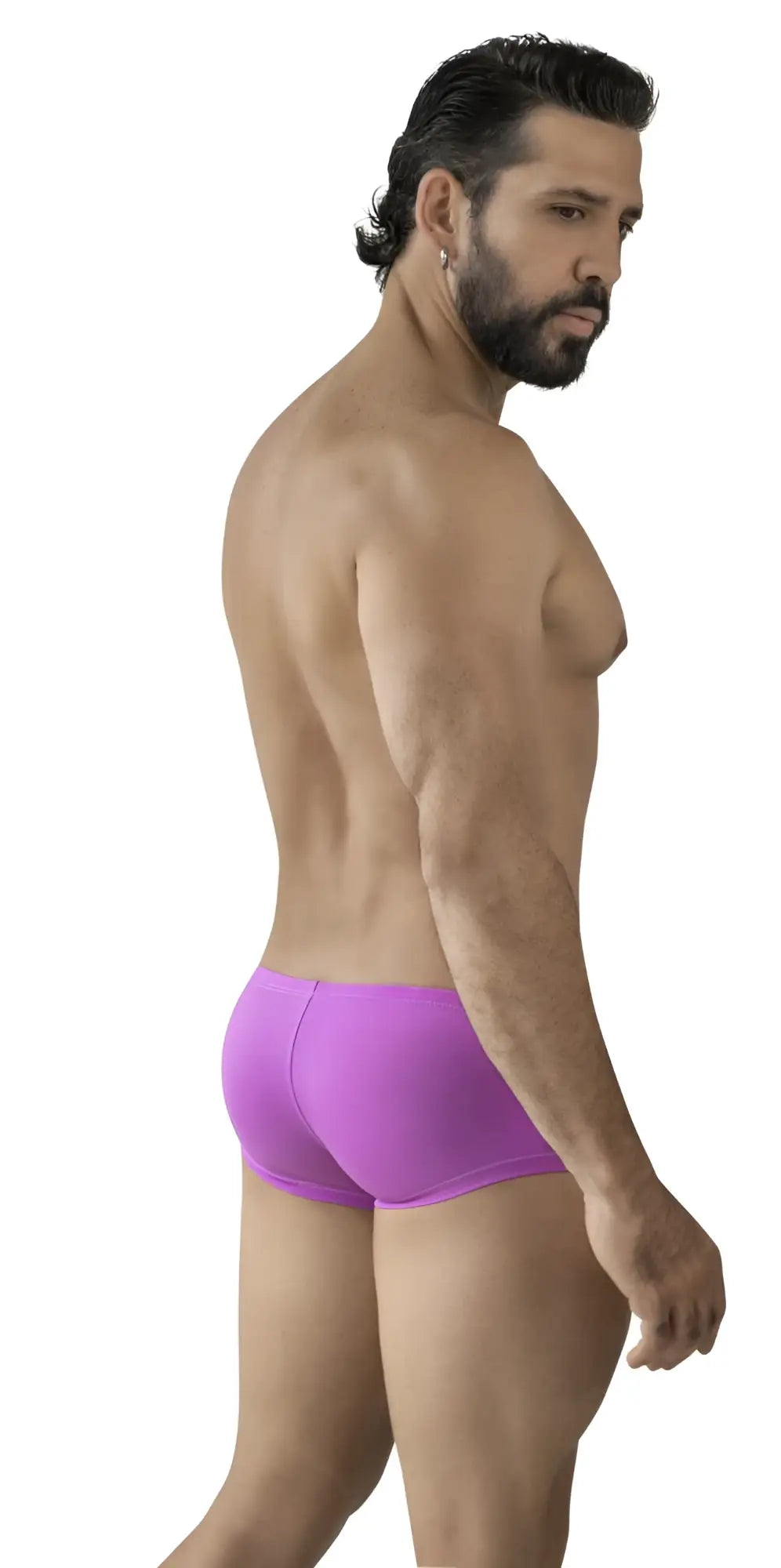 Purple clever 229961 australian latin trunks with smooth form-fitting design in multi-colored fabric