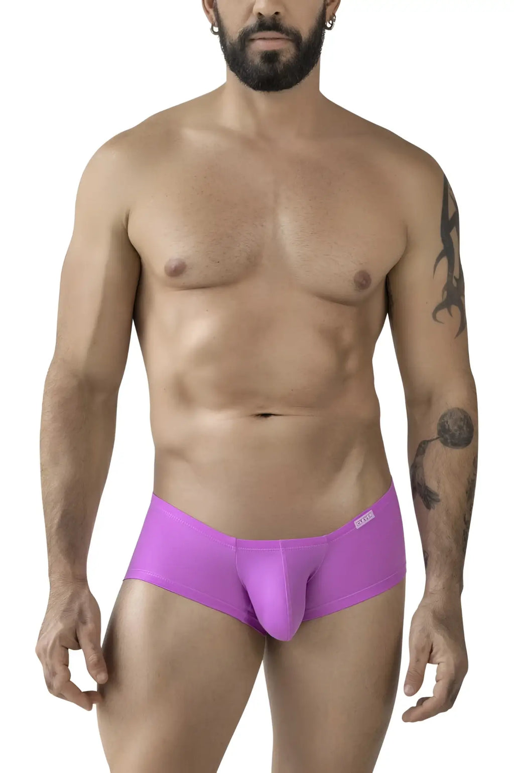 Vibrant purple clever 229961 3pk australian latin men’s briefs with sleek form-fitting design and subtle waistband logo