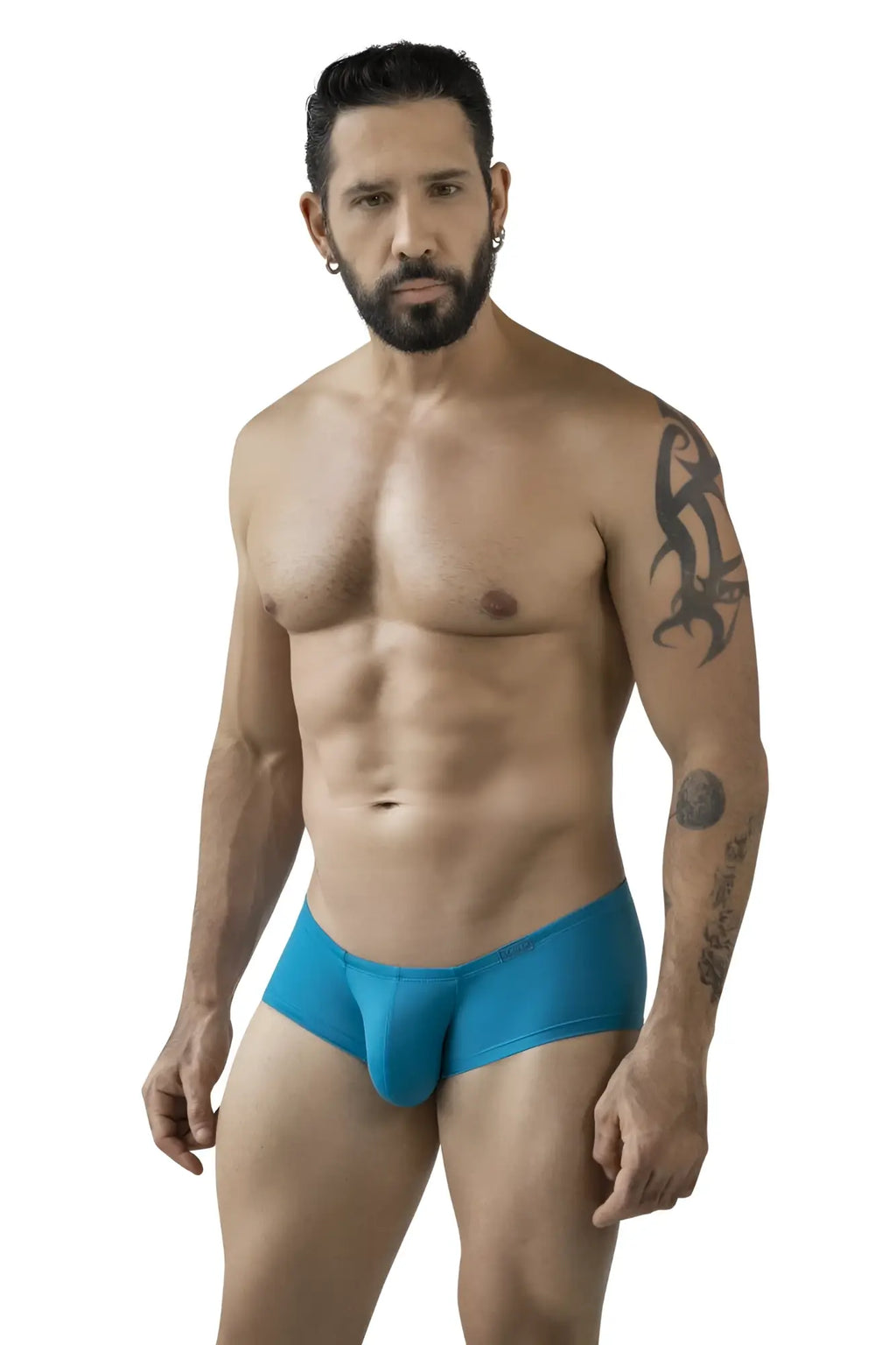 Blue clever 229962 australian latin trunks with smooth form-fitting design in multi-colored athletic briefs style