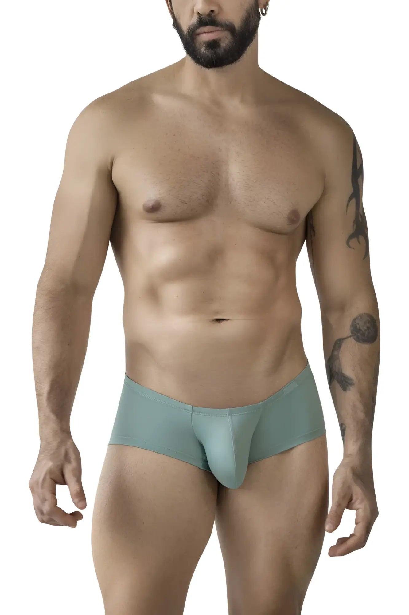 A sleek light teal men’s brief from clever 229962 3pk australian latin trunks with smooth form-fitting design