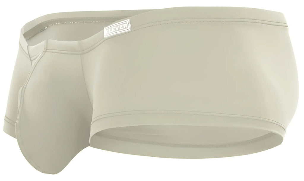 Beige clever 229963 mens briefs with subtle seam detail and small white eleven brand tag on waistband in multi-colored pack