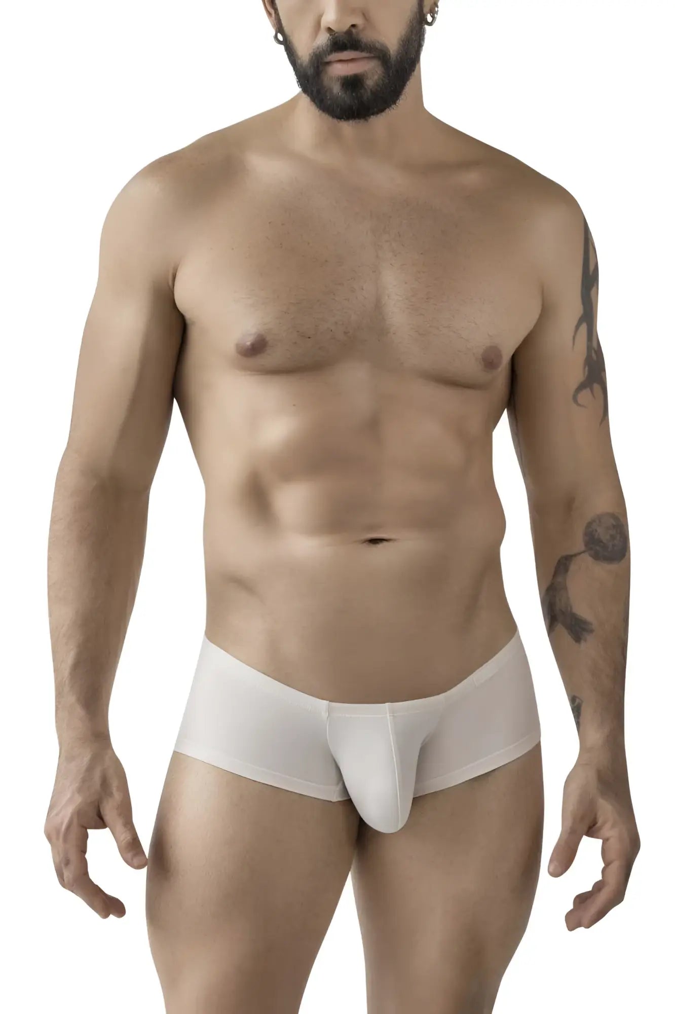 White men’s briefs clever 229963 3pk australian latin trunks with smooth form-fitting design in multi-colored fabric