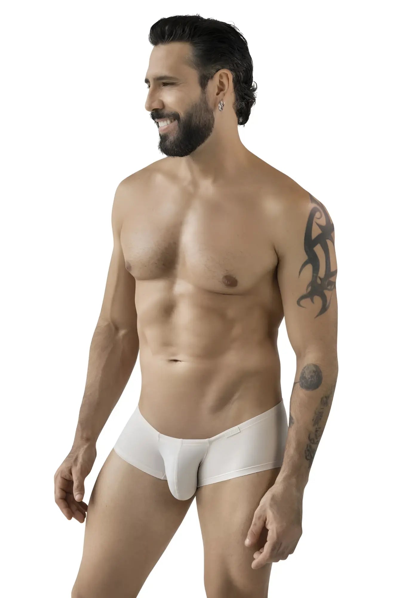 Clever 229963 3pk australian latin trunks white men’s briefs with smooth form-fitting multi-colored design