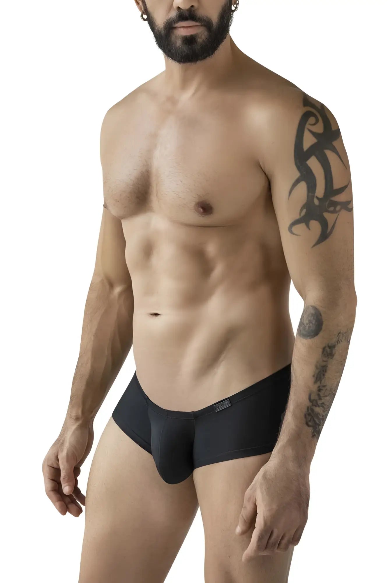 Black men’s briefs clever 229964 3pk australian latin trunks multi-colored with smooth fit and subtle waistband tag