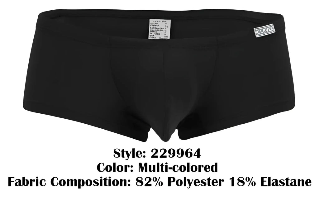 Black men’s briefs clever 229964 3pk with sleek form-fitting design and small clever label on waistband color multi-colored