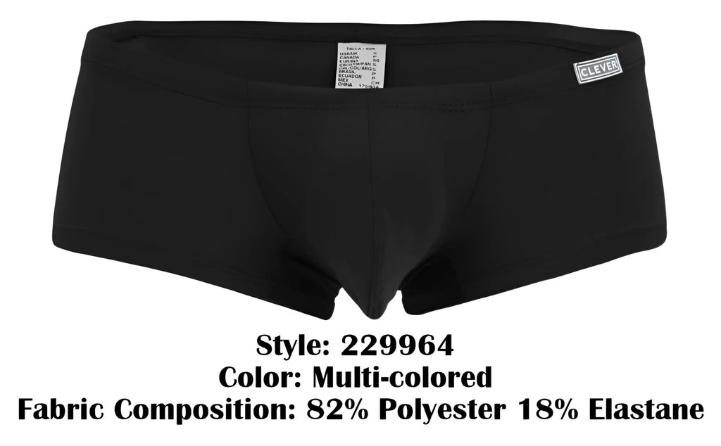 Black men’s briefs clever 229964 3pk with sleek form-fitting design and small clever label on waistband color multi-colored