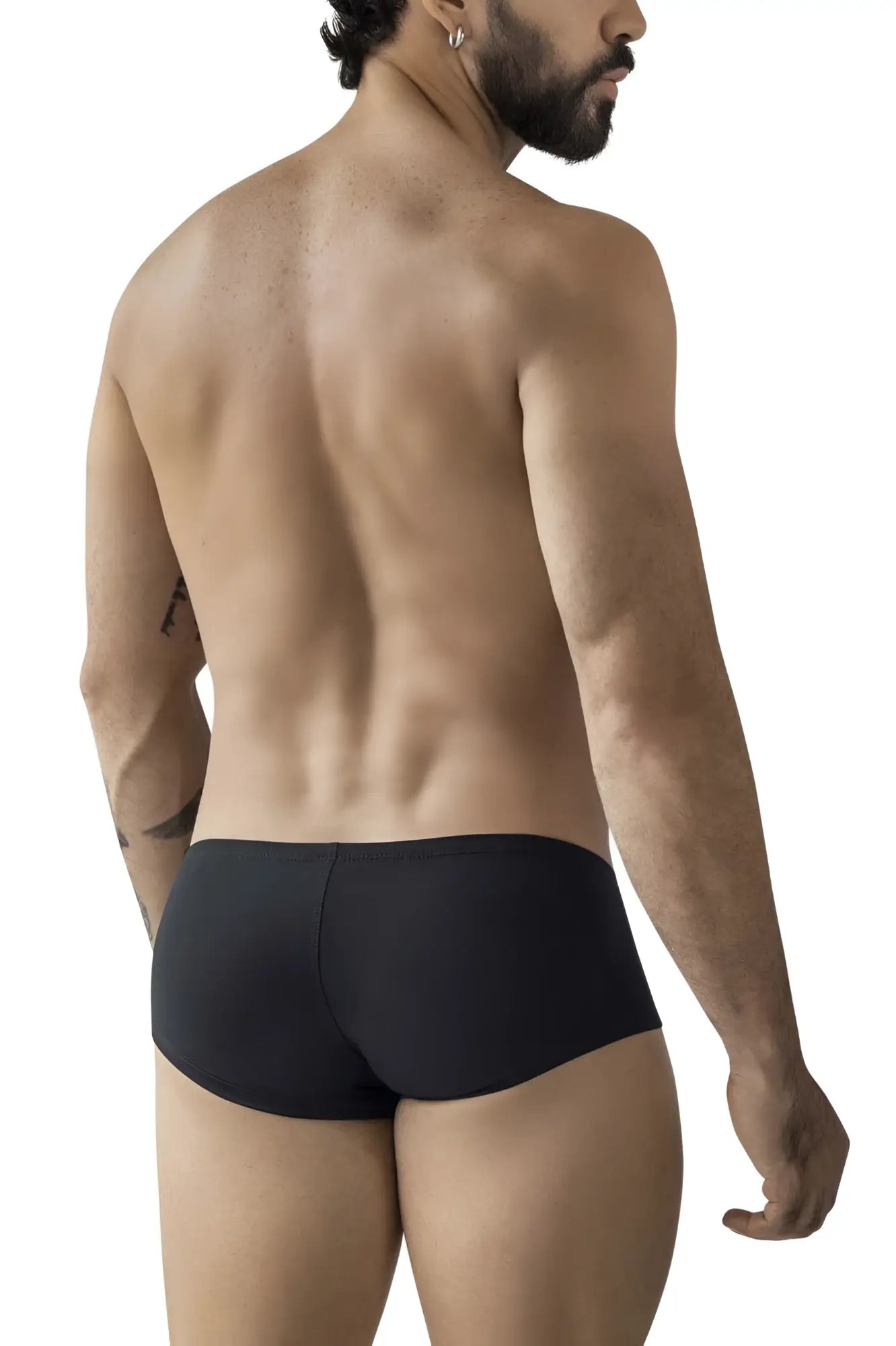 Black clever 229964 australian latin trunks with smooth form-fitting fabric and subtle waistband seam multi-colored pack