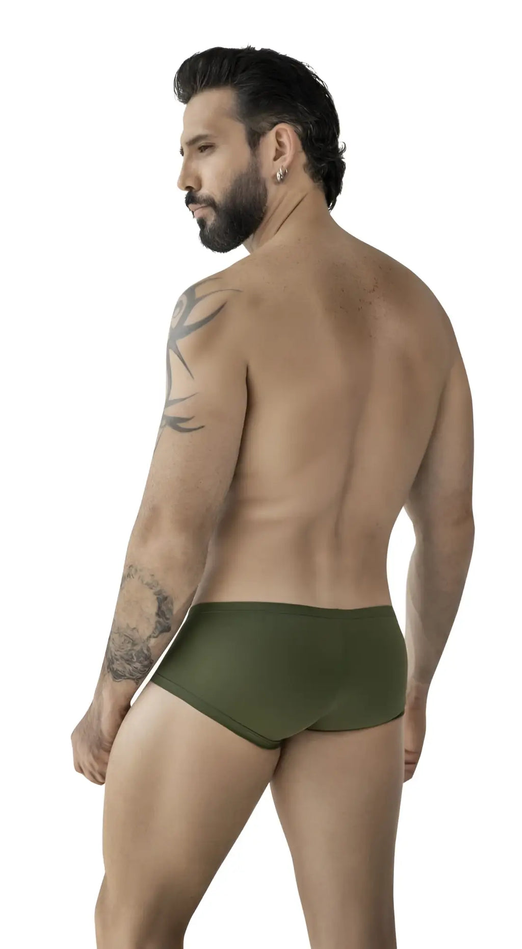 Olive green briefs from clever 229964 3pk australian latin trunks in multi-colored soft cotton fabric