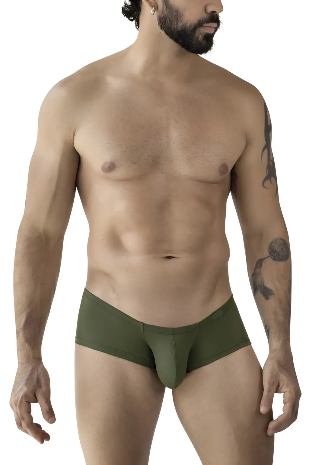 Olive green seamless briefs from clever 229964 3pk australian latin trunks multi-colored collection