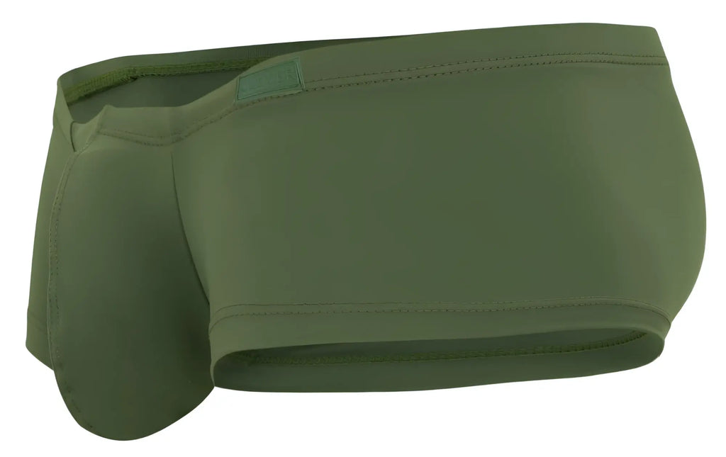 Olive green clever 229964 3pk australian latin trunks with smooth stretchy fabric and stitched waistband detail