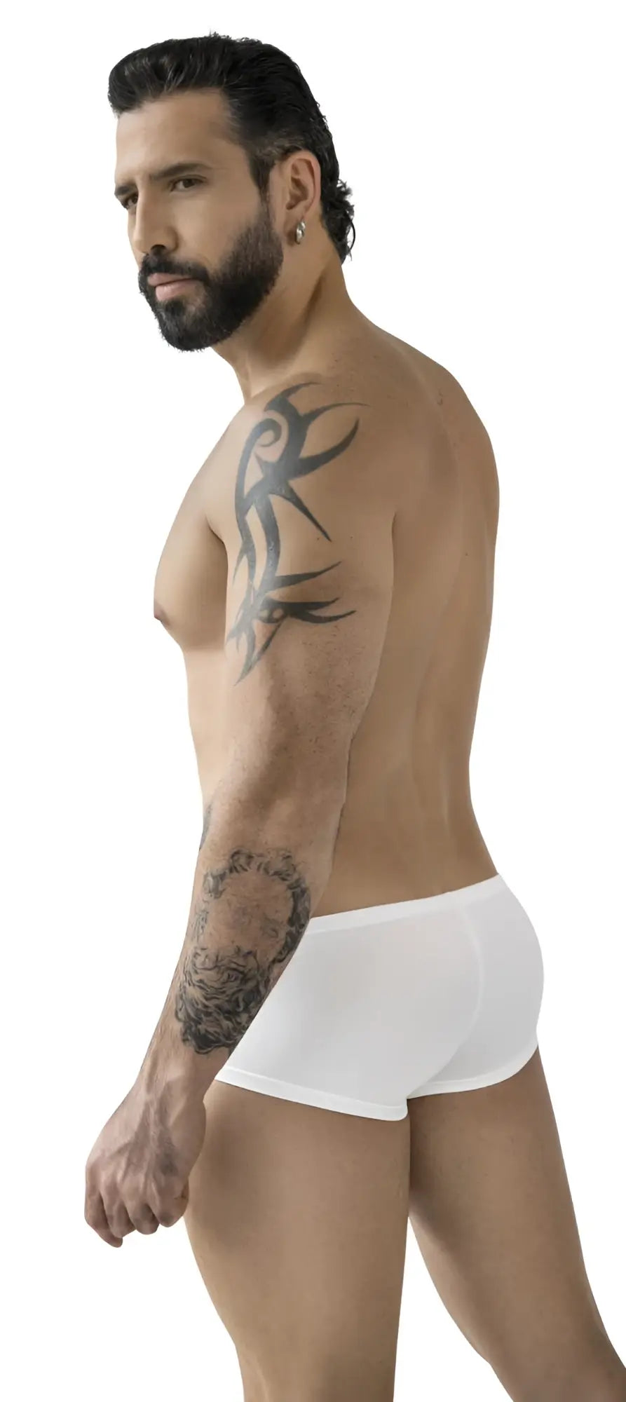 White briefs with a smooth form fitting design in multi colored clever 229964 3pk australian latin trunks