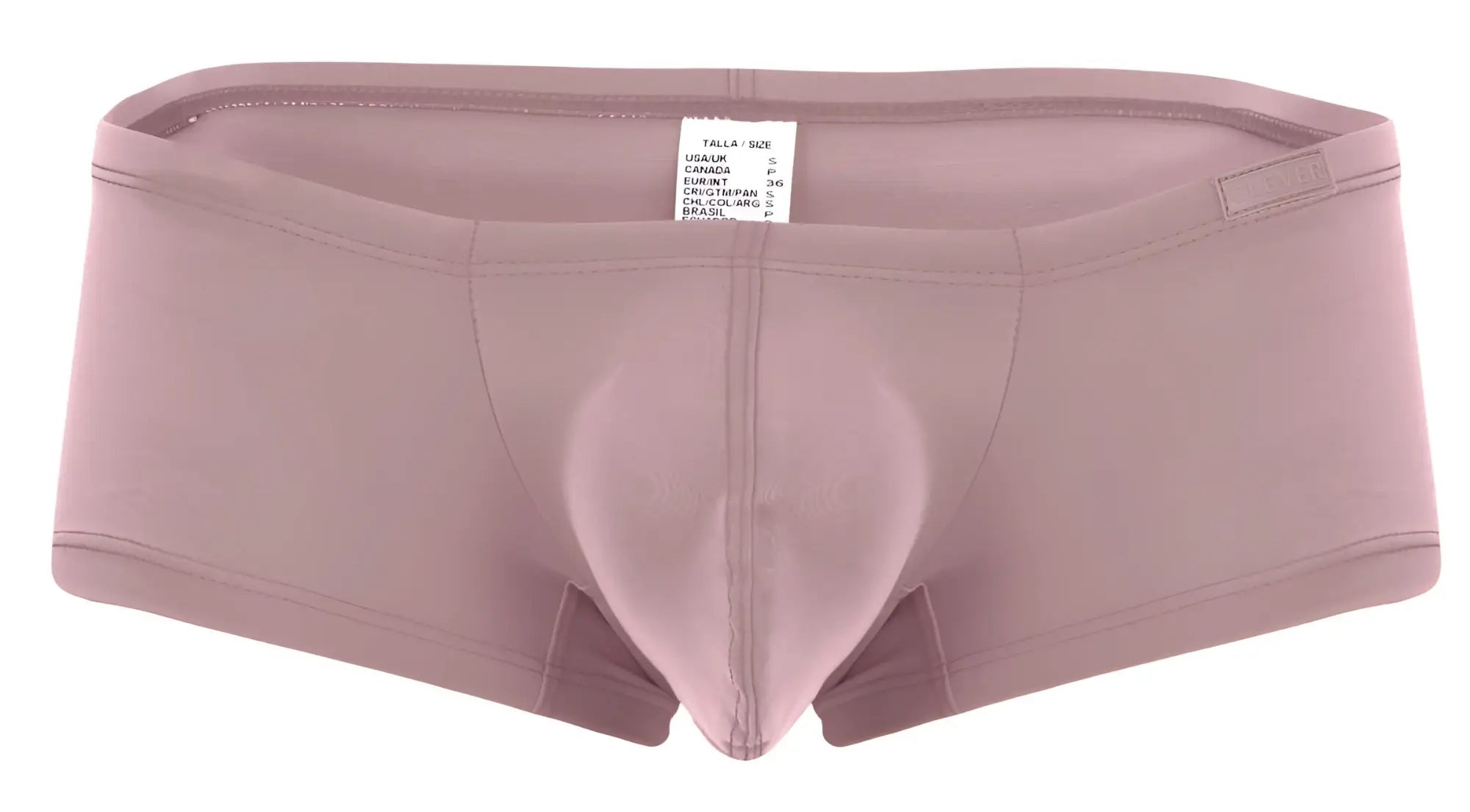 Soft mauve clever 229965 australian latin trunk brief with supportive molded pouch and seamless construction