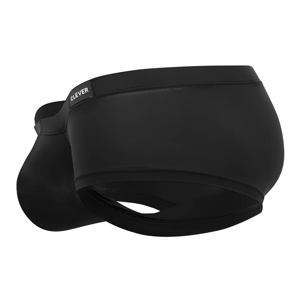 Black clever 2373 australian latin boxer briefs with sleek form fitting design and smooth fabric texture