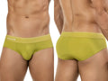 Clever 26012 Atenea briefs in green, showing front and back views of the underwear.