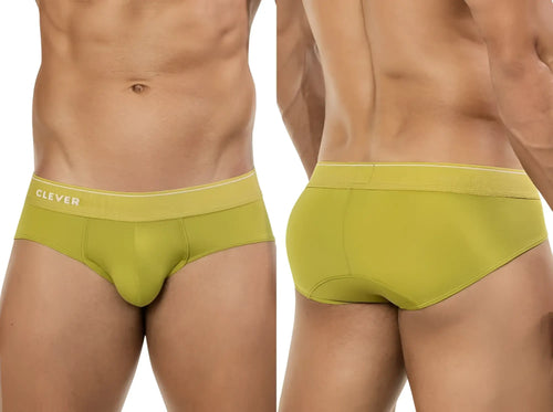 Clever 26012 Atenea briefs in green, showing front and back views of the underwear.
