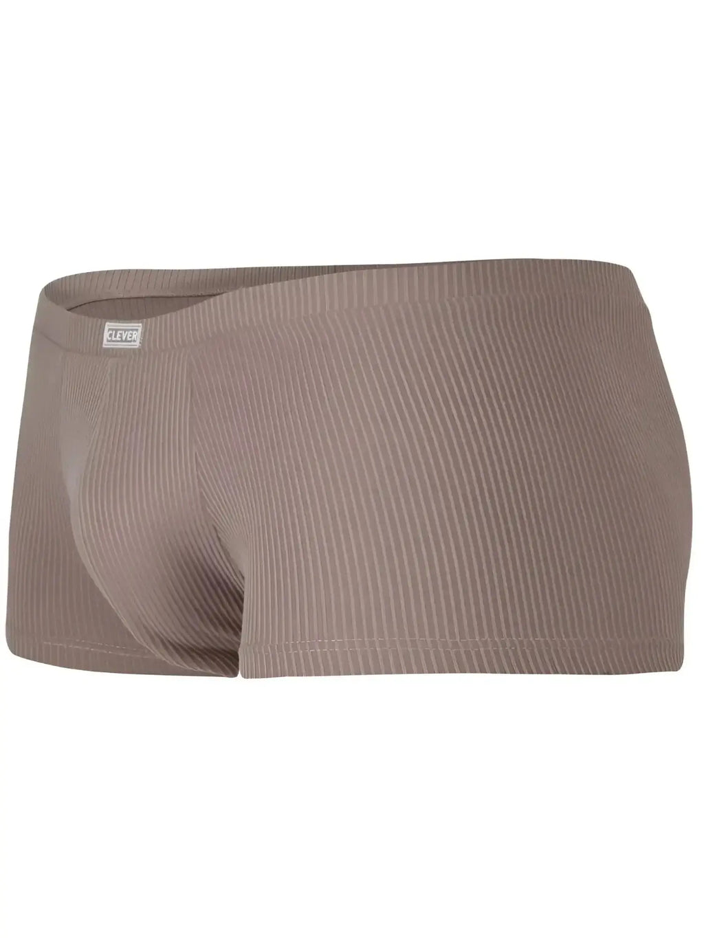 Clever 26015 Apolo trunks in sand color, front view showing the ribbed fabric design.