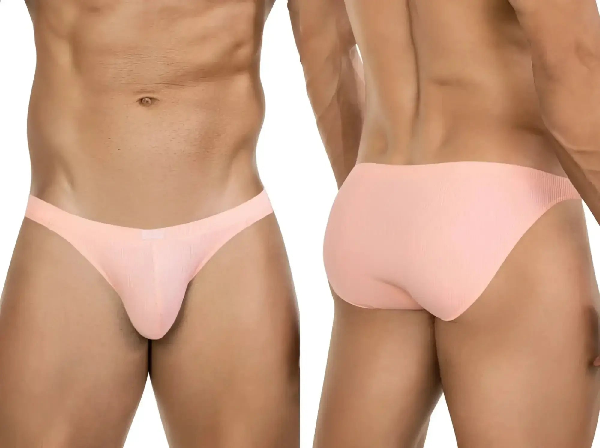 Clever 26017 Apolo Bikini in vibrant orange, shown in front and back views on a model.