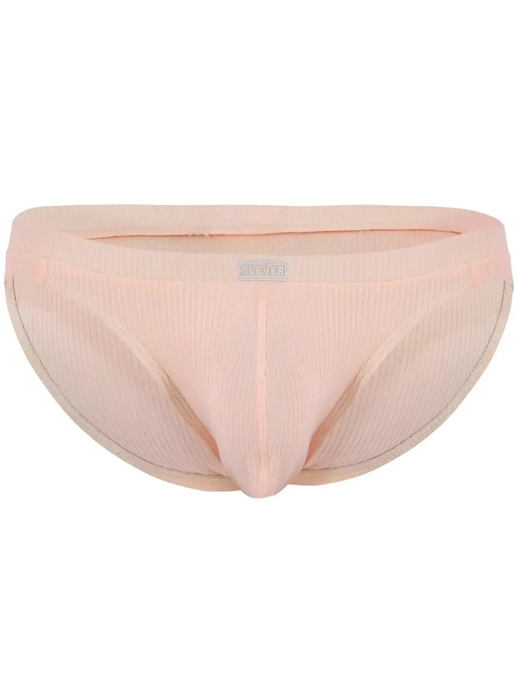 Front view of the orange Clever 26017 Apolo Bikini in a ribbed fabric.