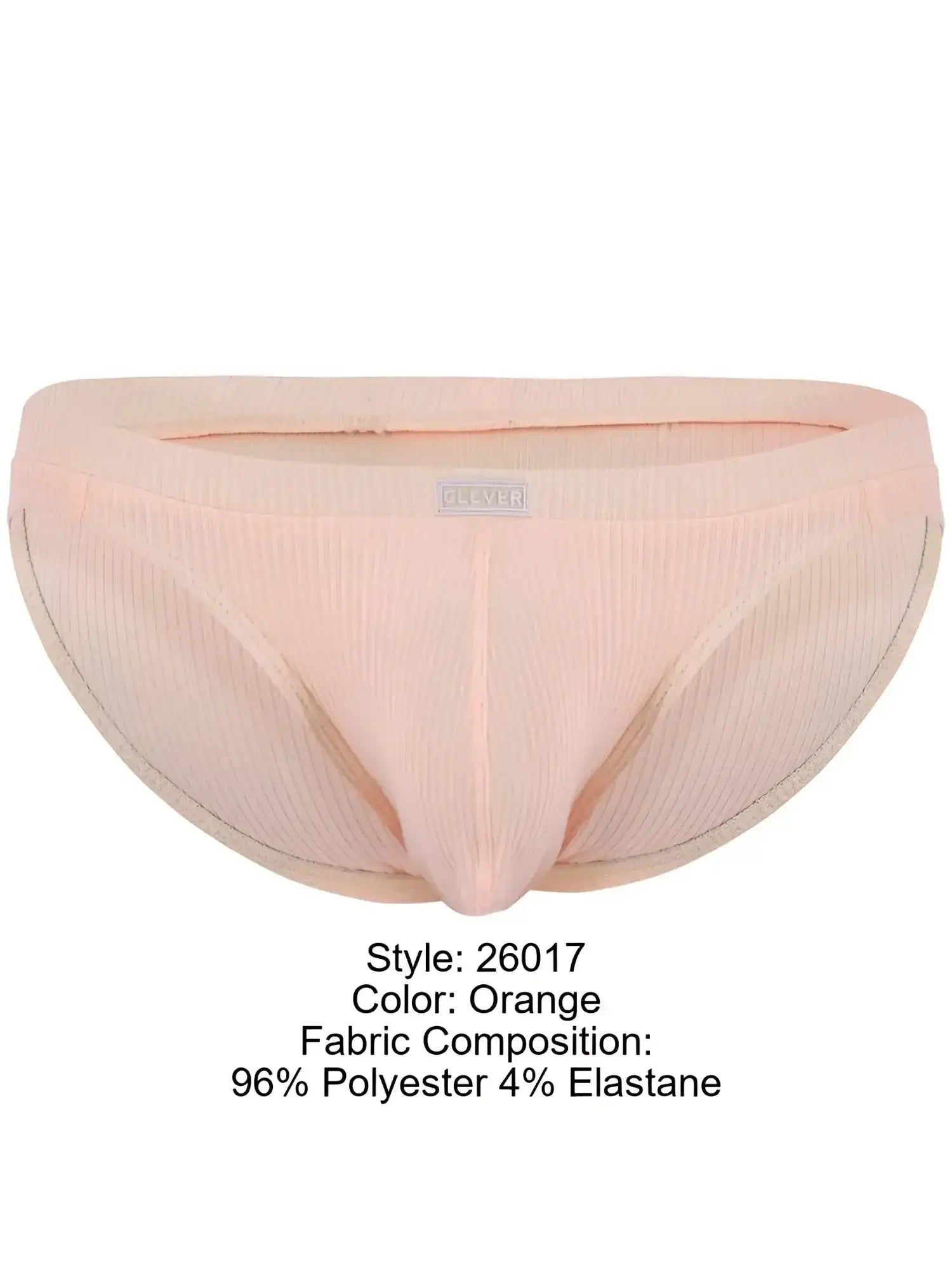 Front view of the Clever 26017 Apolo bikini in vibrant orange.