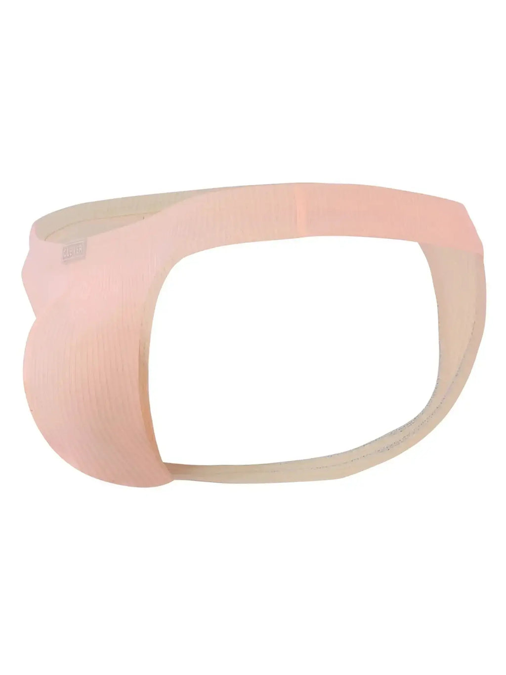 Clever 26020 Apolo thong in orange, side view showing the ribbed fabric and elastic waistband.