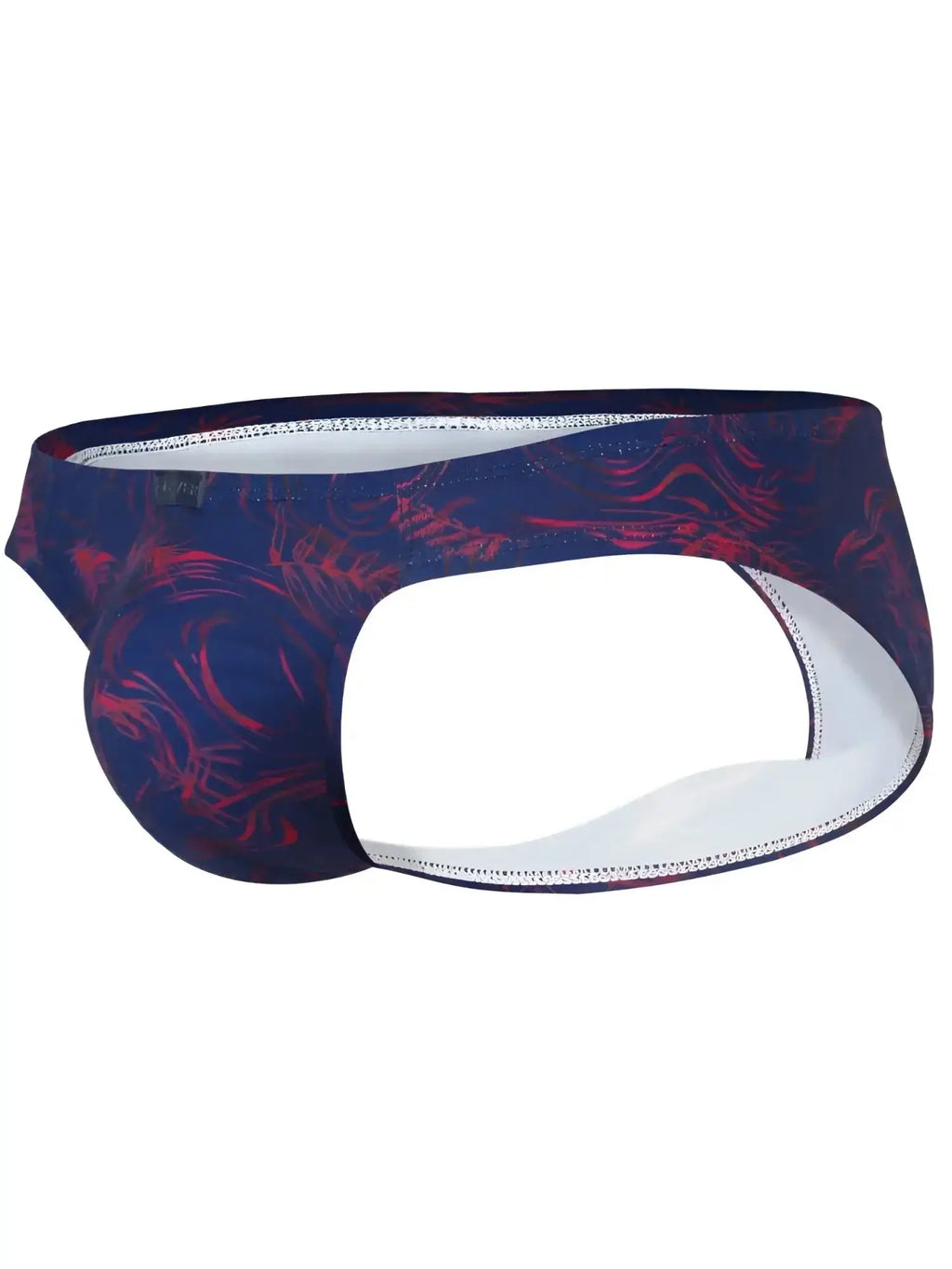 Clever 26029 Helion Bikini in vibrant blue with red print, side-angle view showing construction.