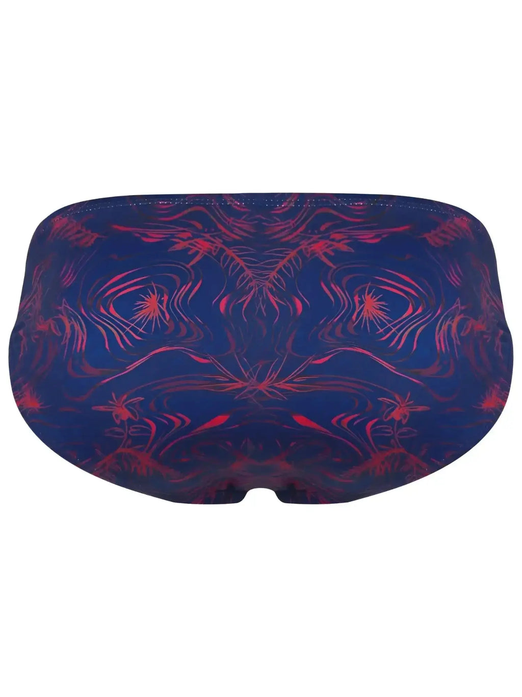 Clever 26029 Helion bikini in vibrant blue with red floral pattern, back view.