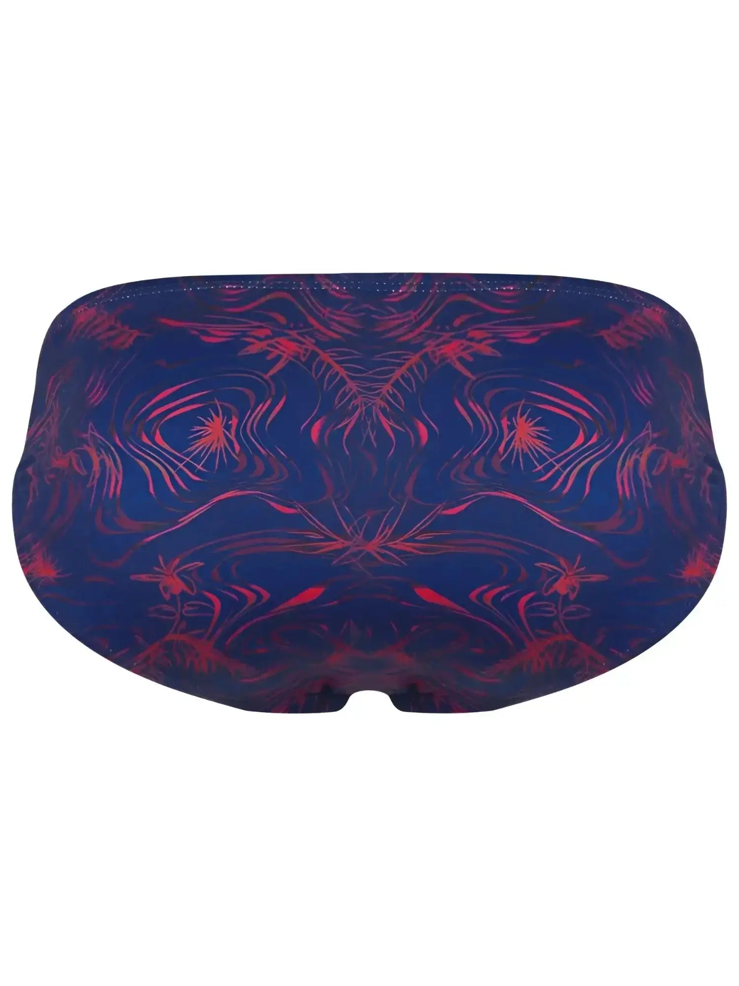 Clever 26029 Helion bikini in vibrant blue with red floral pattern, back view.