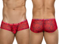 Clever 26032 Calipso Trunks in red, shown in front and back views.