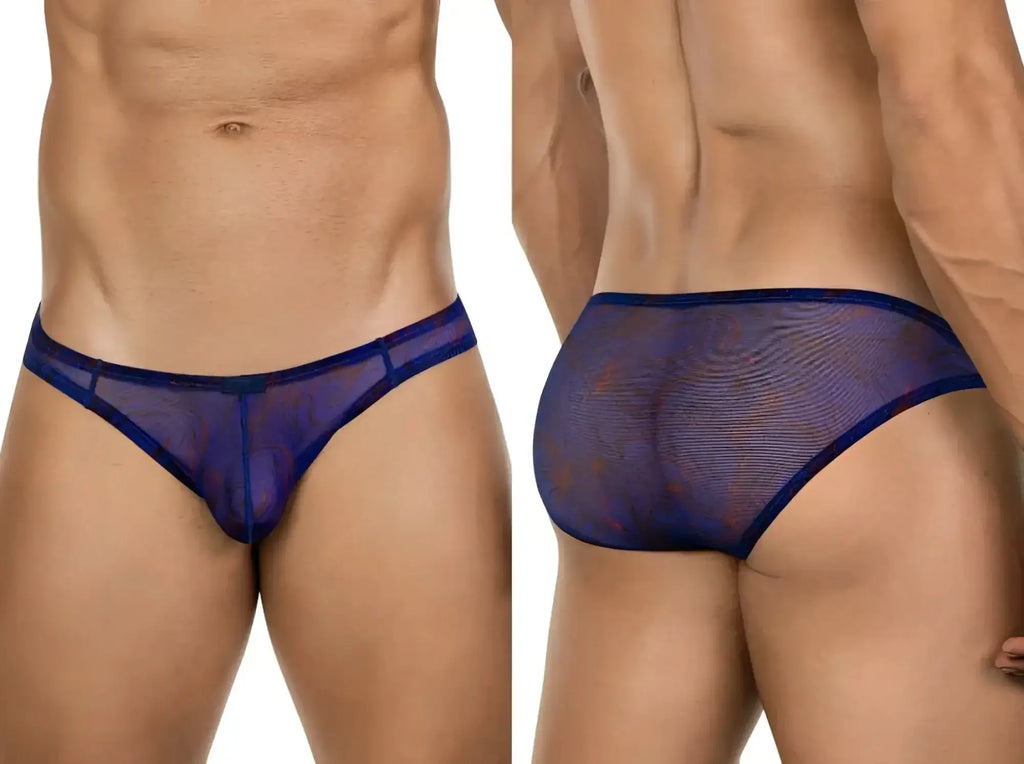 Clever 26035 Calipso blue bikini shown from front and back views.