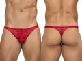 Clever 26036 Calipso red thong shown from the front and back.