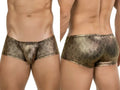 Clever 26042 Atlas Trunks in gold, showing front and back views on a model.