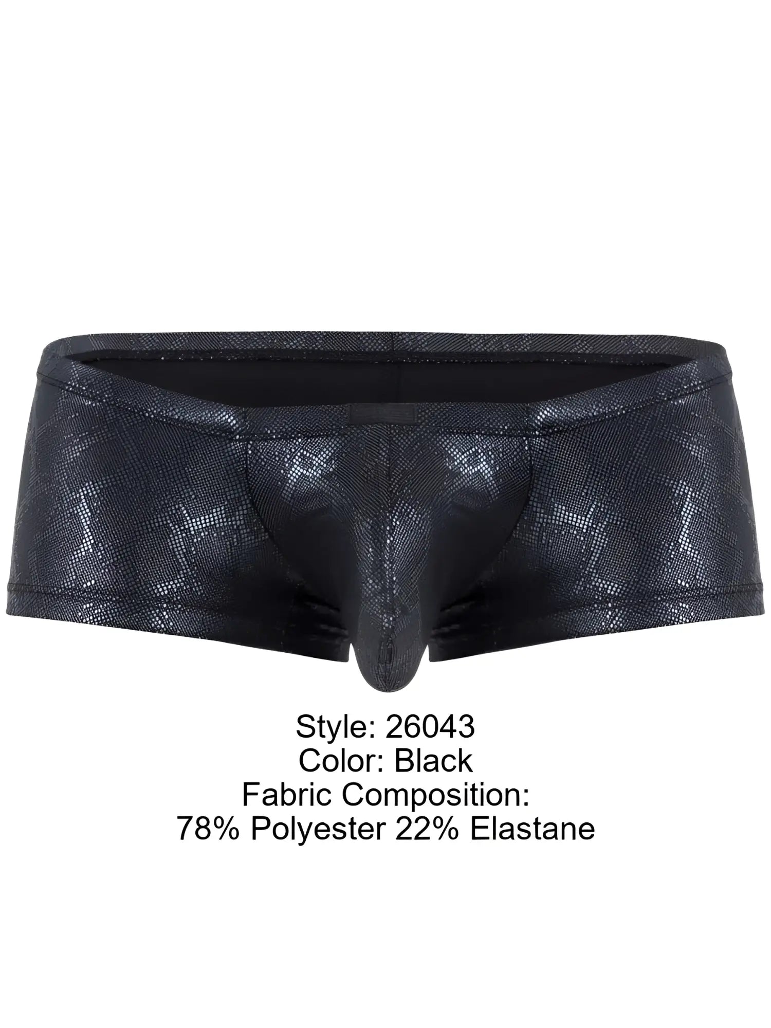Front view of Clever 26043 Atlas trunks in sleek metallic black.