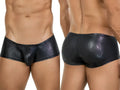Clever 26043 Atlas trunks in black metallic, showing front and back views on a model.