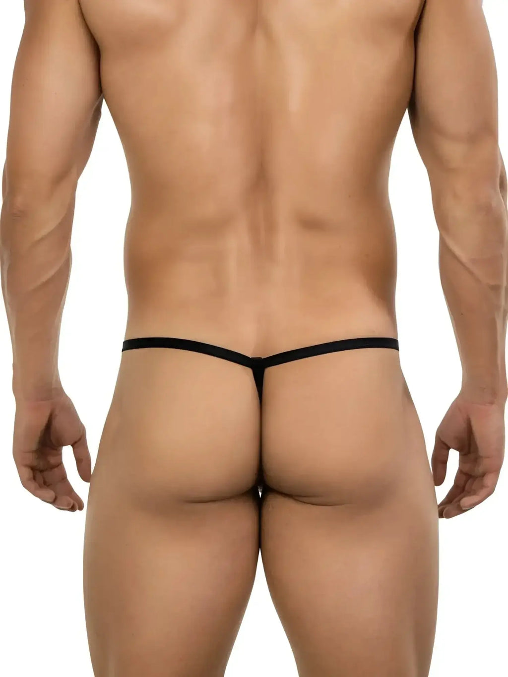 Back view of the Clever 26046 Atlas G-String in Gold on a male model.