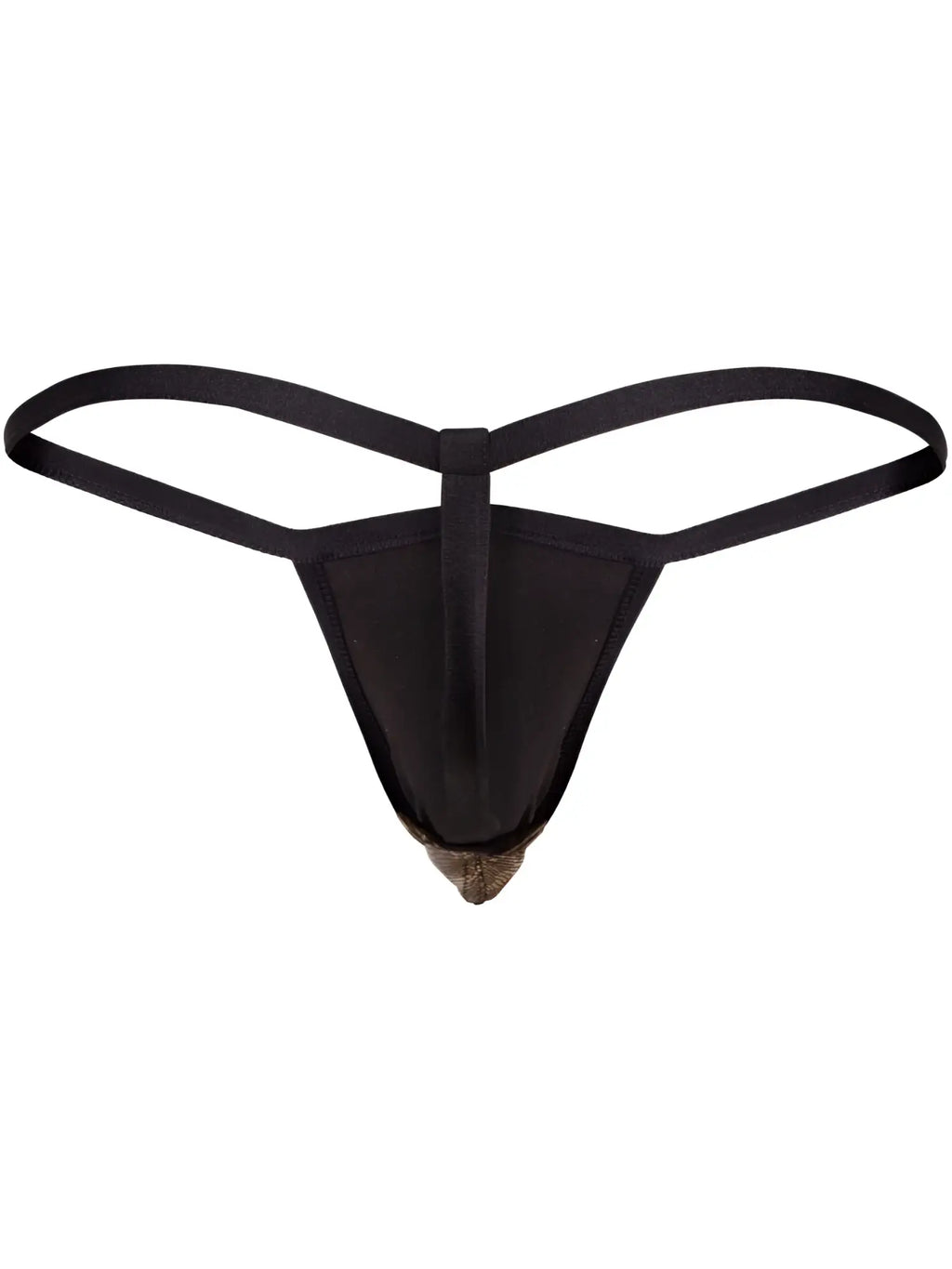 Clever 26046 Atlas G-string in Gold, front view showing the strap design and metallic fabric detail.