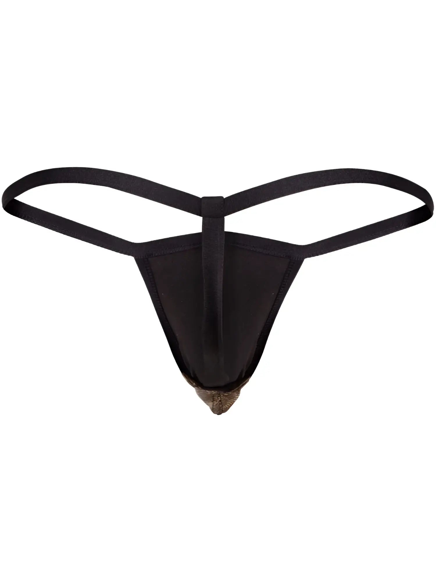 Clever 26046 Atlas G-string in Gold, front view showing the strap design and metallic fabric detail.