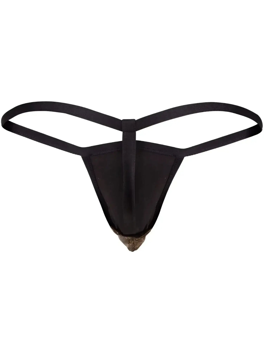 Clever 26046 Atlas G-string in Gold, front view showing the strap design and metallic fabric detail.