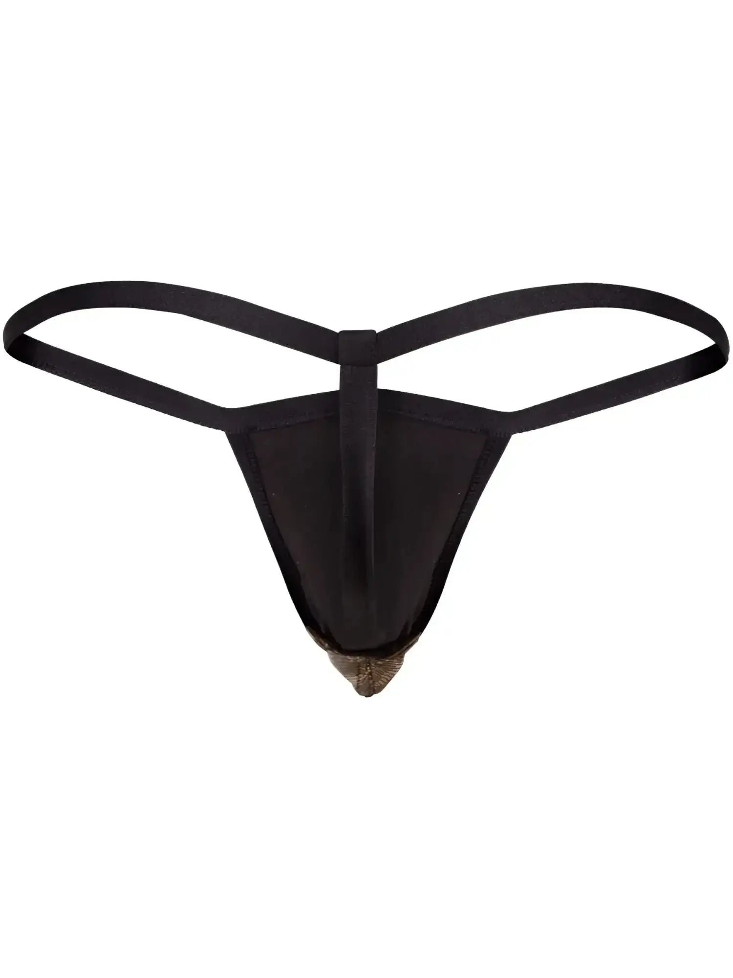 Clever 26046 Atlas G-string in Gold, front view showing the strap design and metallic fabric detail.