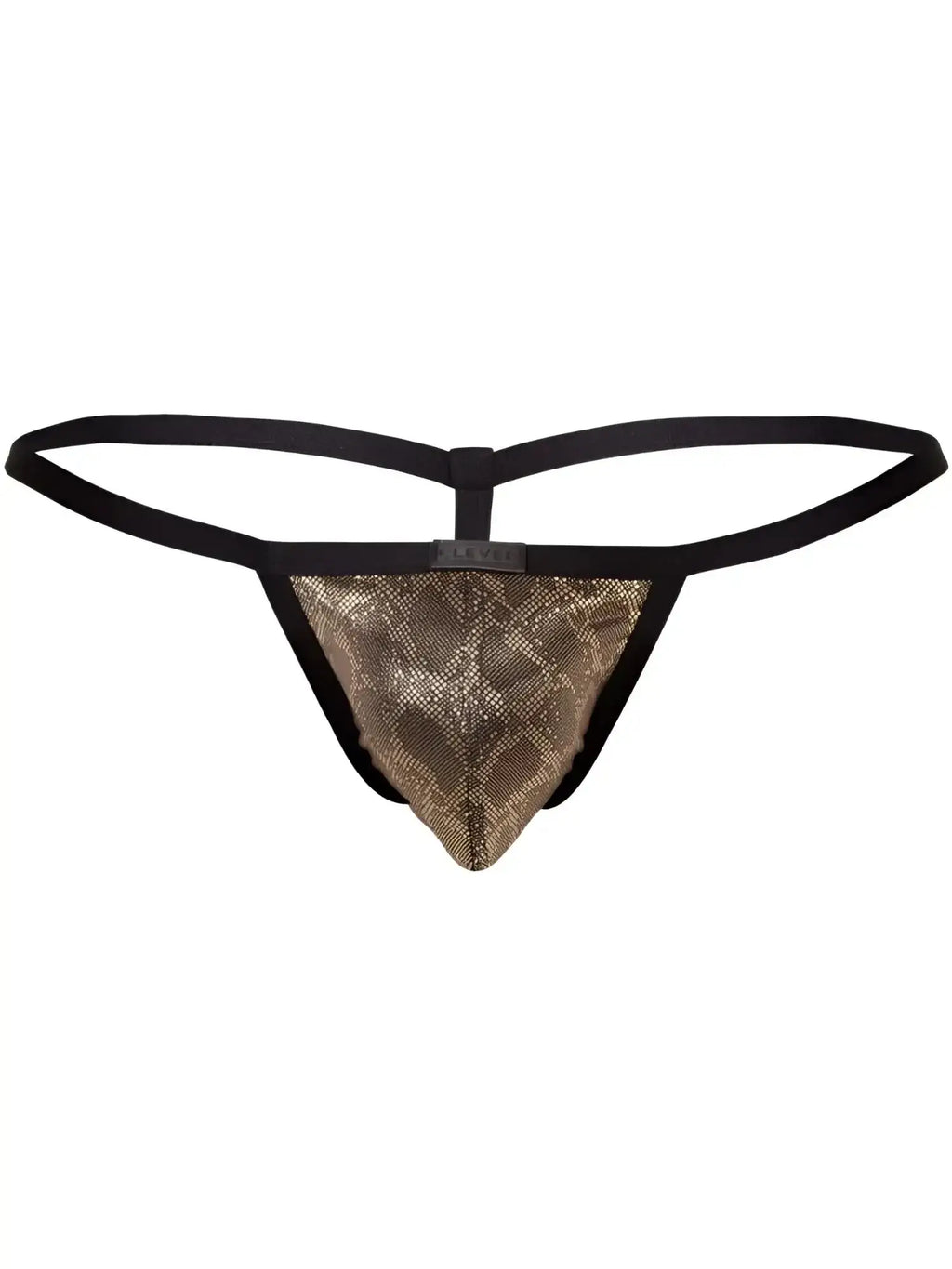 Front view of the Clever 26046 Atlas G-String in gold.