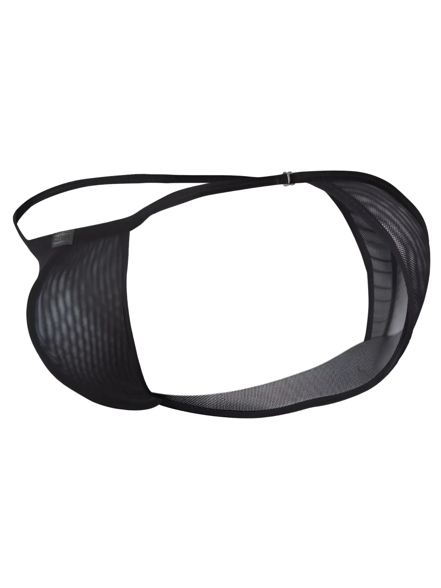 Product view of the black Clever 26057 Eos Bikini in a mesh fabric design.