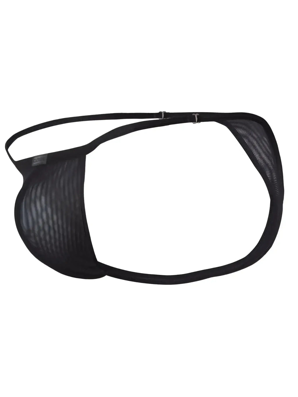 Product view of Clever 26058 Eos Thong in black mesh fabric.