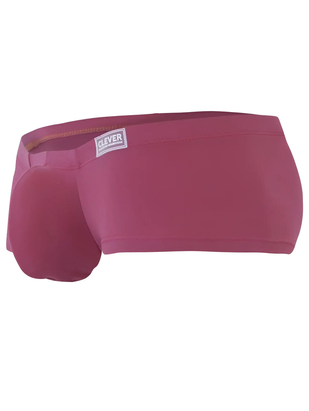 Maroon clever 26066 australian latin trunks with soft fabric waistband and clever brand label in multi-colored pack