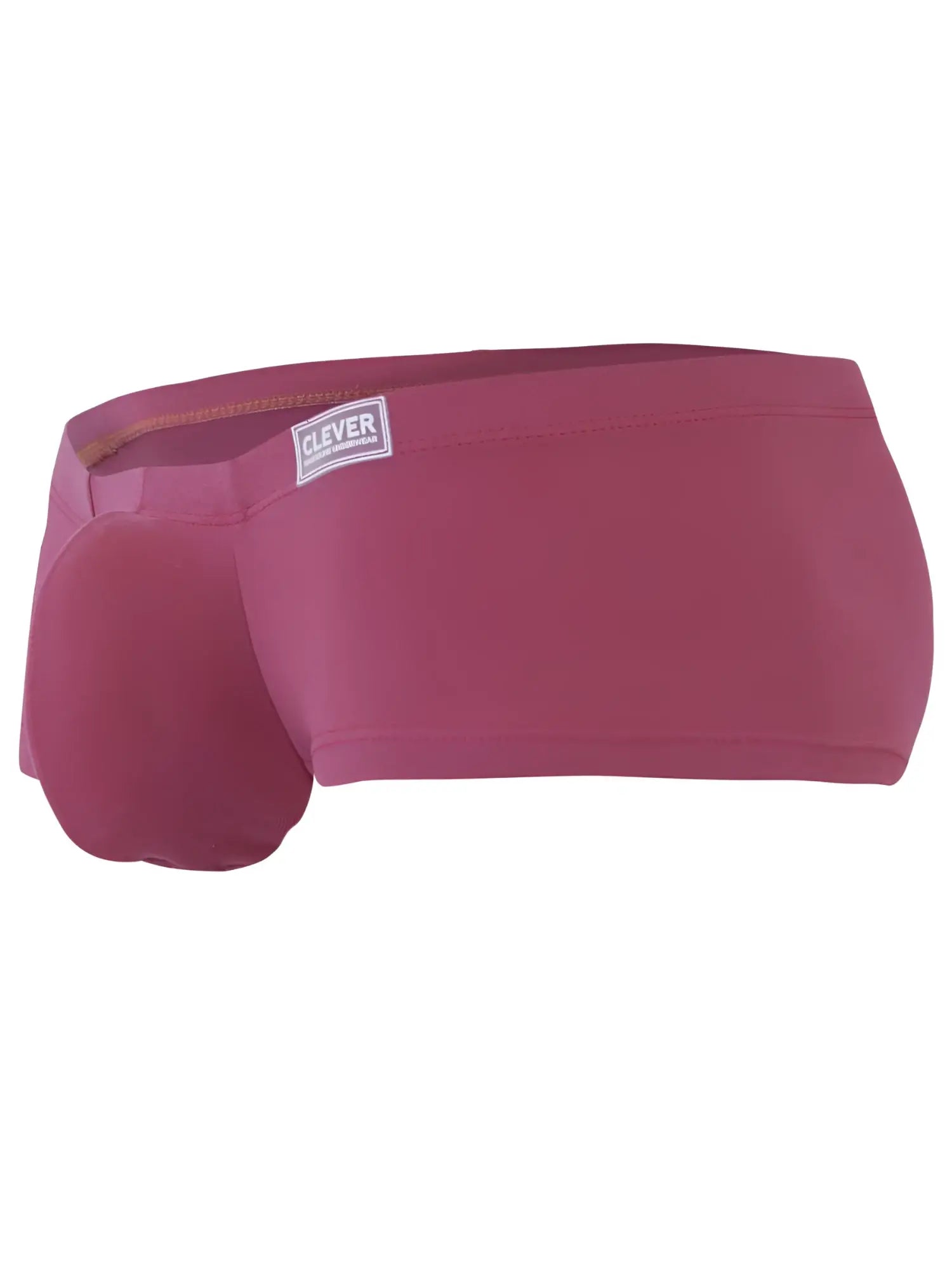 Maroon clever 26066 australian latin trunks with soft fabric waistband and clever brand label in multi-colored pack